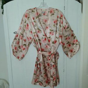 Jaclyn Smith Peach and Roses Robe